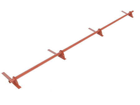 SCHNEEFANGROHR Set 3m Für Plattdach - Komplettset Mit Halterungen