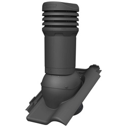 Isolierter Entlüfterkamin DN125 mm für Tondachziegel, Dachziegel - Dachdurchführung für Dachlüftung