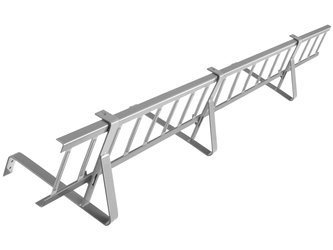 Komplettes Schneefanggitter 150 cm x 20 cm Parotec für Biberschwanzziegel, Dachsteine und Dachziegel