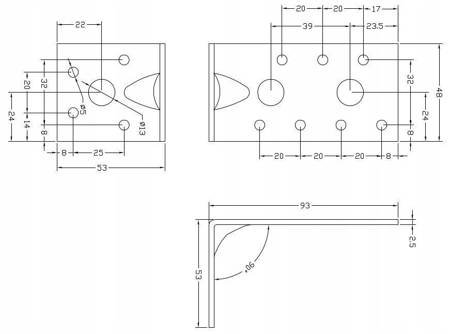 [KPW-07] Tischlerei Schwerlast-Winkelverbinder für Bauwesen Montage 90 x 50 x 50 x 2,5 mm