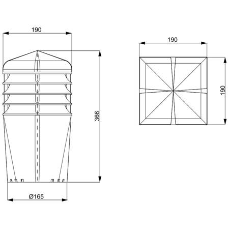 Alfawent Pro Dachventilator mit Kondensatablauf