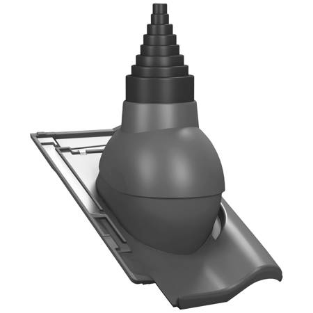 Einstellbarer Antennenaufsatz für keramische Dachziegel