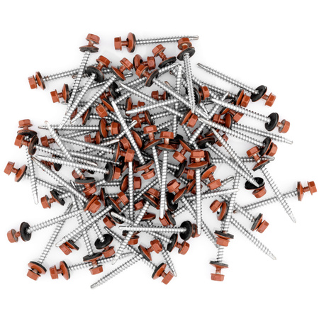 PAROTEC Trapezblechschrauben 4,8 mm x 55 mm, 200 Stück Selbstschneidende Schrauben mit EPDM Dichtscheibe Sechskantkopf