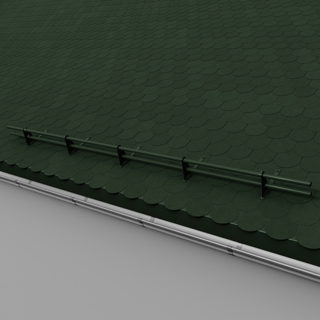 Komplettes 2-Rohre Schneefangrohr für Trapezblech, Dachpappe/Bitumen, Bitumenschindeln (Shingles), EPDM/PVC