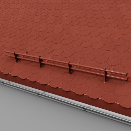 Komplettes 2-Rohre Schneefangrohr für Trapezblech, Dachpappe/Bitumen, Bitumenschindeln (Shingles), EPDM/PVC