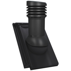 Verstellbarer Entlüfterkamin DN125 mm für Tondachziegel, Dachziegel - Dachdurchführung für Dachlüftung