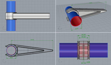 Schneefangspitze für Rohr-Schneefangsystem Ø 30 mm