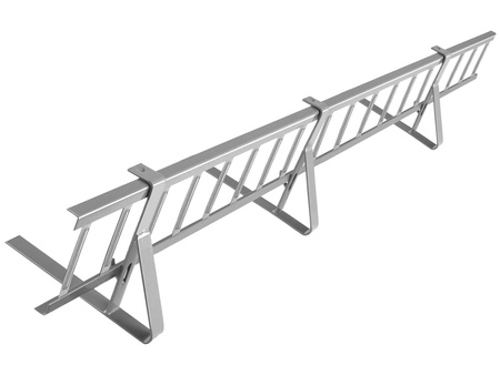 Komplettes Schneefanggitter 150 cm x 15 cm Parotec für platte Eindeckungen: Pappe, Dachschindel, Flachblech und Trapezblech