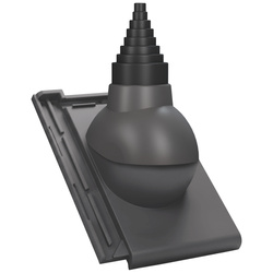 Einstellbarer Antennenaufsatz für keramische Dachziegel