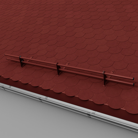Komplettes 2-Rohre Schneefangrohr für Trapezblech, Dachpappe/Bitumen, Bitumenschindeln (Shingles), EPDM/PVC