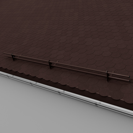 Komplettes 2-Rohre Schneefangrohr für Trapezblech, Dachpappe/Bitumen, Bitumenschindeln (Shingles), EPDM/PVC