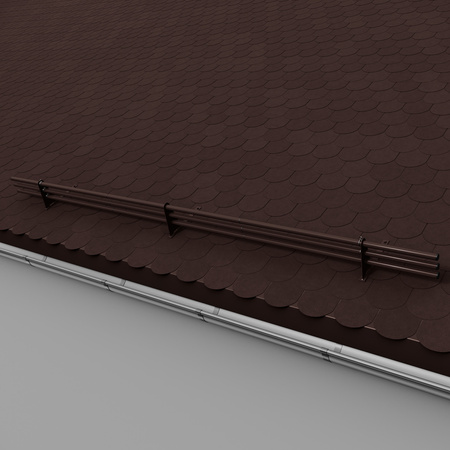 Komplettes 3-Rohre Schneefangrohr für Trapezblech, Dachpappe/Bitumen, Bitumenschindeln (Shingles), EPDM/PVC