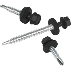 PAROTEC Trapezblechschrauben 4,8 mm x 55 mm, 200 Stück Selbstschneidende Schrauben mit EPDM Dichtscheibe Sechskantkopf
