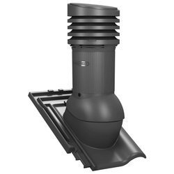 Isolierter Entlüfterkamin DN125 mm für Tondachziegel, Dachziegel - Dachdurchführung für Dachlüftung