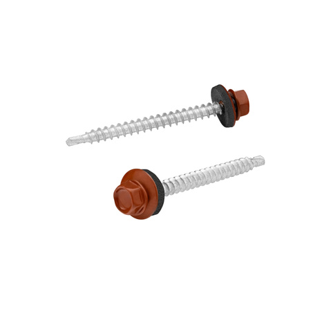 PAROTEC Trapezblechschrauben 4,8 mm x 55 mm, 200 Stück Selbstschneidende Schrauben mit EPDM Dichtscheibe Sechskantkopf