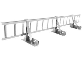 Komplettes Schneefanggitter 150 cm x 20 cm Parotec für Stehfalzblech, Doppelfalz Blech, Blechdach