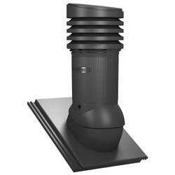 Wärmgedämmter PP-Dachlüfter mit Kondensat Abführung Tile EVO 150 mm für Beton Dachsteine