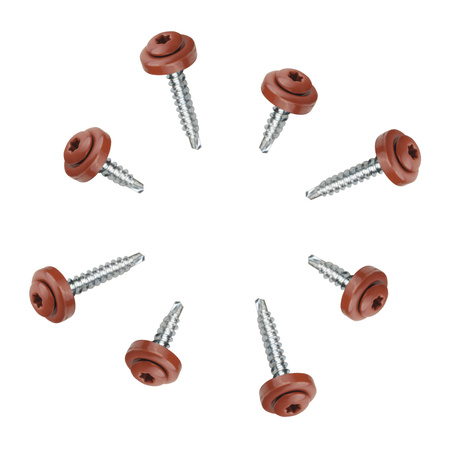 PAROTEC Trapezblechschrauben 4,8 mm x 35 mm, 250 Stück Selbstschneidende Schrauben mit EPDM Dichtscheibe Torx Linsenkopf