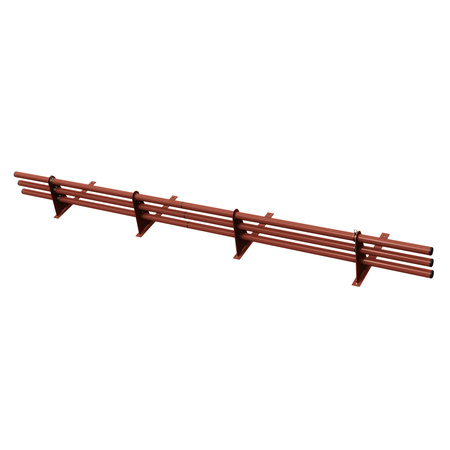 Komplettes 3-Rohre Schneefangrohr für Trapezblech, Dachpappe/Bitumen, Bitumenschindeln (Shingles), EPDM/PVC