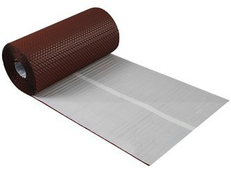 Wand- / Kaminanschlussband Parotec 3D-strukturiertes Aluminium 300 mm x 5 m