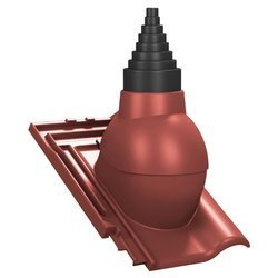 Einstellbarer Antennenaufsatz für keramische Dachziegel