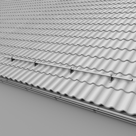 Komplettes 1-Rohr Schneefangrohr für Dachsteine, Dachziegel und Biberschwanzziegel