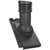 Verstellbarer Entlüfterkamin DN125 mm für Tondachziegel, Dachziegel - Dachdurchführung für Dachlüftung
