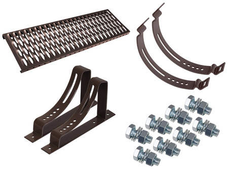 Komplettes Dachtritt Parotec für platte Eindeckung: Bitumenschindel, Pappe, Trapezblech usw.