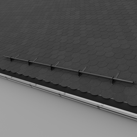 Komplettes 1-Rohr Schneefangrohr für Trapezblech, Dachpappe/Bitumen, Bitumenschindeln (Shingles), EPDM/PVC