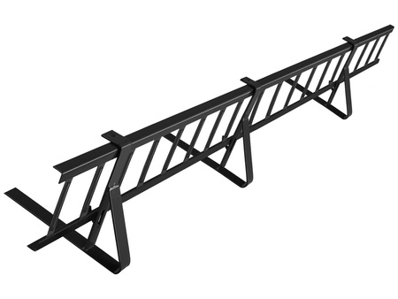 Komplettes Schneefanggitter 150 cm x 15 cm Parotec für platte Eindeckungen: Pappe, Dachschindel, Flachblech und Trapezblech