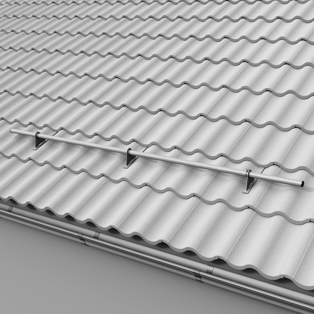 Komplettes 1-Rohr Schneefangrohr für Dachsteine, Dachziegel und Biberschwanzziegel