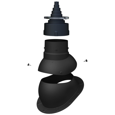 Einstellbarer Antennenaufsatz für keramische Dachziegel