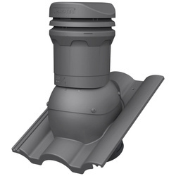 Niedriger Entlüfterkamin DN125 mm für Betondachziegel, Dachziegel - Dachdurchführung für Dachlüftung, 325 mm hoch