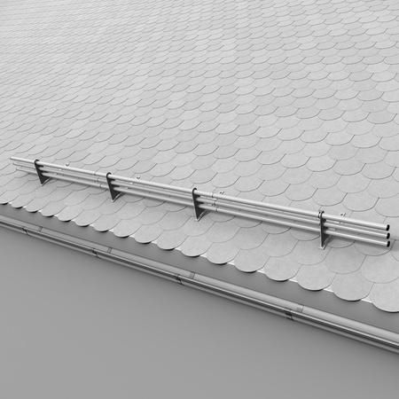 Komplettes 3-Rohre Schneefangrohr für Trapezblech, Dachpappe/Bitumen, Bitumenschindeln (Shingles), EPDM/PVC