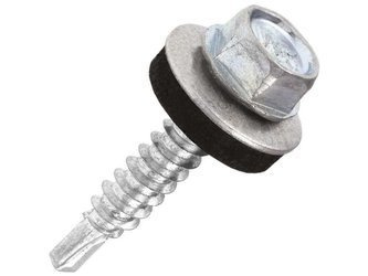 Bohrschrauben mit Dichtscheibe für Blechüberlappungen 4,8 mm x 19 mm 250 Stück