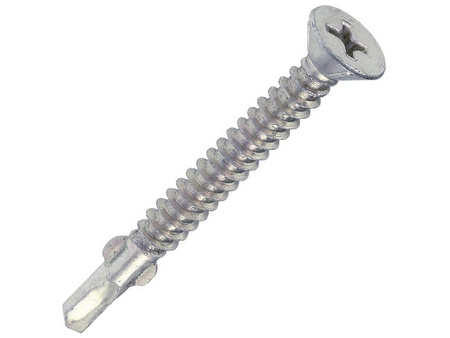 Selbstbohrende Schraube zur Befestigung von Holzelementen auf Stahluntergrund