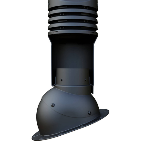 Verstellbarer Entlüfterkamin DN125 mm für Tondachziegel, Dachziegel - Dachdurchführung für Dachlüftung