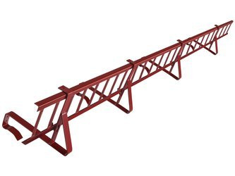 Komplettes Schneefanggitter 150 cm x 15 cm Parotec für Dachsteine, Dachziegel und Biberschwanzziegel zum Einhängen auf der Lattung