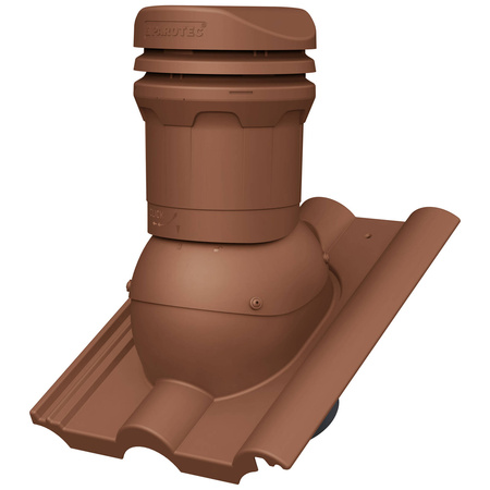 Niedriger Entlüfterkamin DN125 mm für Betondachziegel, Dachziegel - Dachdurchführung für Dachlüftung, 325 mm hoch
