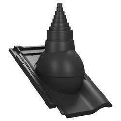 Einstellbarer Antennenaufsatz für keramische Dachziegel