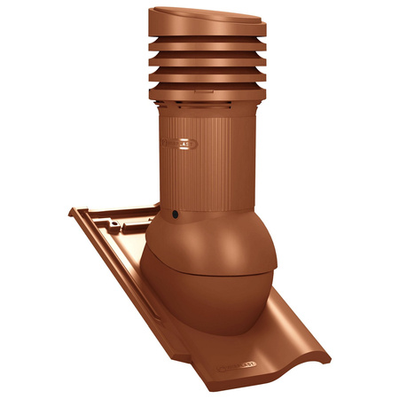 Isolierter Entlüfterkamin DN125 mm für Tondachziegel, Dachziegel - Dachdurchführung für Dachlüftung
