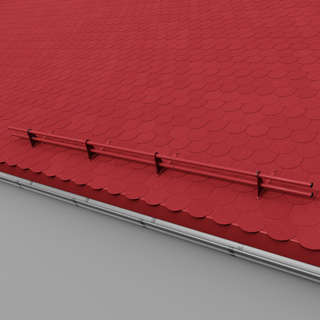 Komplettes 2-Rohre Schneefangrohr für Trapezblech, Dachpappe/Bitumen, Bitumenschindeln (Shingles), EPDM/PVC