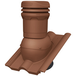 Niedriger Entlüfterkamin DN125 mm für Betondachziegel, Dachziegel - Dachdurchführung für Dachlüftung, 325 mm hoch