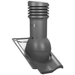 Isolierter Entlüfterkamin DN125 mm für Tondachziegel, Dachziegel - Dachdurchführung für Dachlüftung