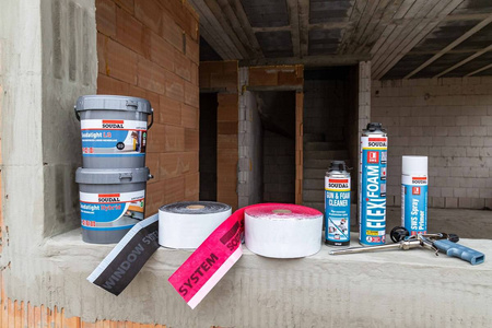 Dichtstreifen für Fensteranschlusse im Außenbereich Soudal SWS System: Folienband Outside
