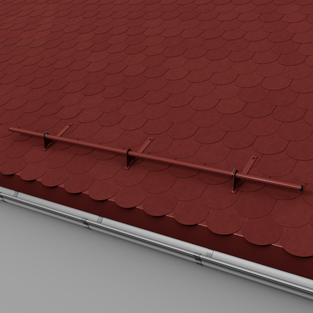 Komplettes 1-Rohr Schneefangrohr für Trapezblech, Dachpappe/Bitumen, Bitumenschindeln (Shingles), EPDM/PVC