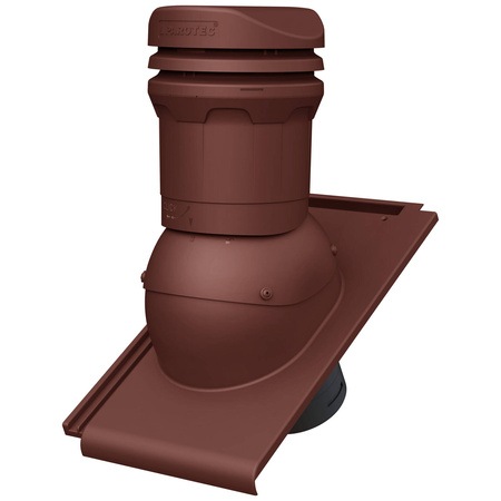 Niedriger Entlüfterkamin DN125 mm für Tondachziegel, Dachziegel - Dachdurchführung für Dachlüftung, 325 mm hoch