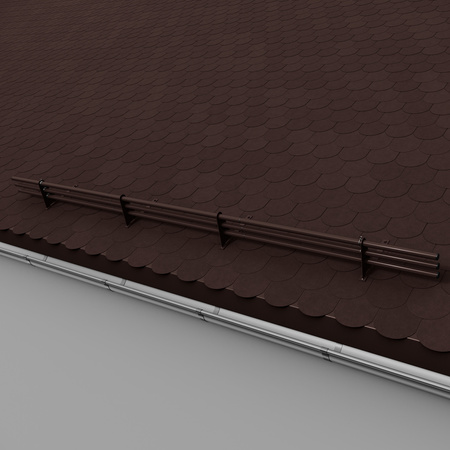 Komplettes 3-Rohre Schneefangrohr für Trapezblech, Dachpappe/Bitumen, Bitumenschindeln (Shingles), EPDM/PVC