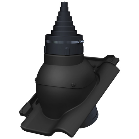 Einstellbarer Antennenaufsatz für keramische Dachziegel