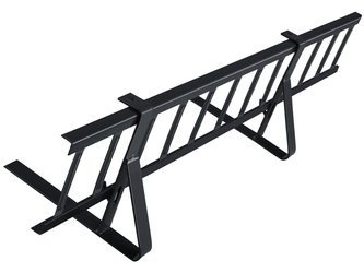 Komplettes Schneefanggitter 150 cm x 20 cm Parotec für platte Eindeckungen: Pappe, Dachschindel, Flachblech und Trapezblech